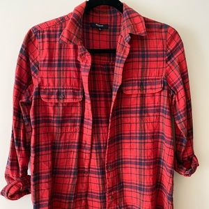 MADEWELL: Red flannel shirt